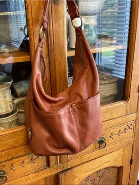American Leather  Co. Hobo Shoulder Bag in Chestnut Brown